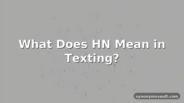 what does hn mean in text