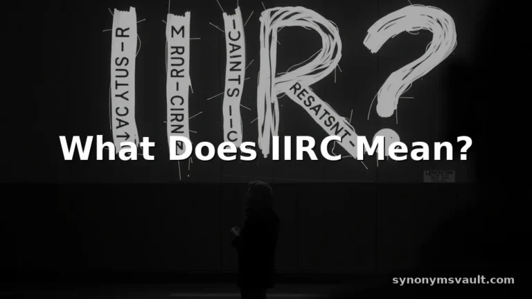 what does iirc mean