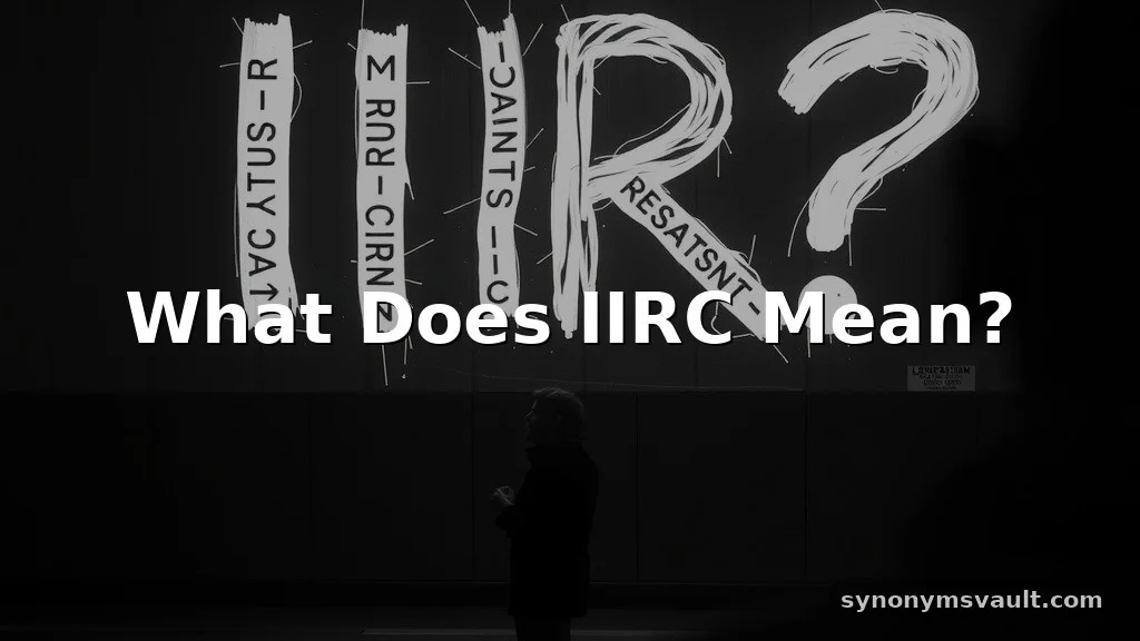 what does iirc mean