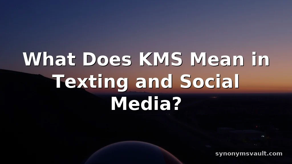 what does kms mean in text