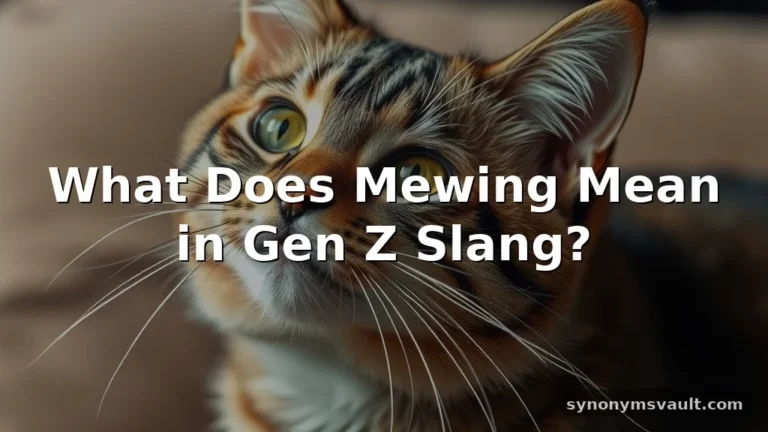 what does mewing mean slang