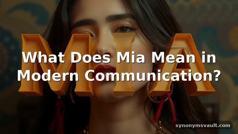 what does mia mean