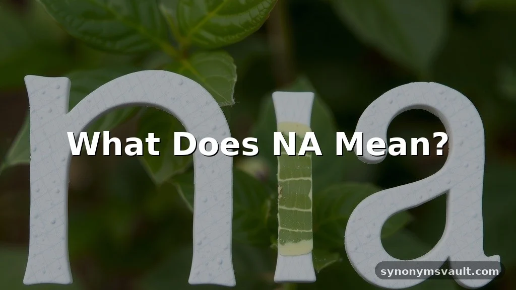 what does n/a mean