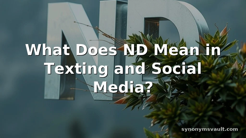 what does nd mean