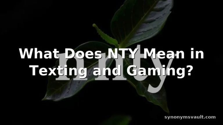 what does nty mean
