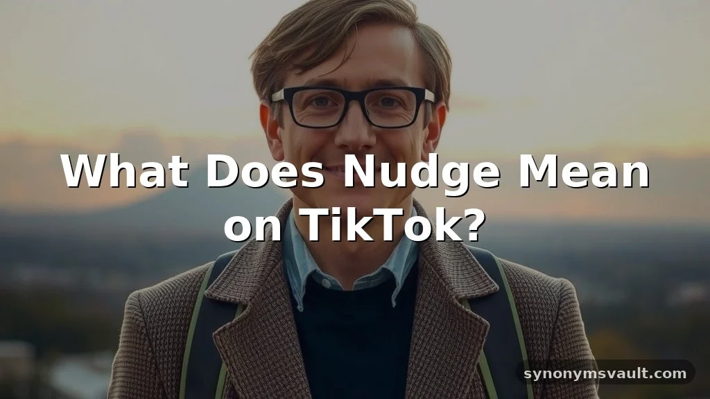 what does nudge mean on tiktok