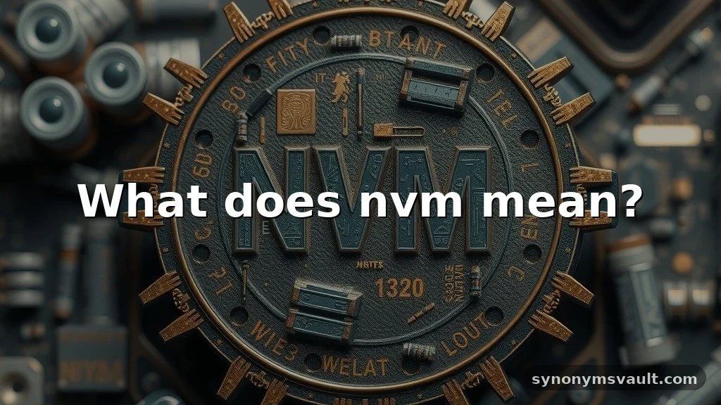 what does nvm mean