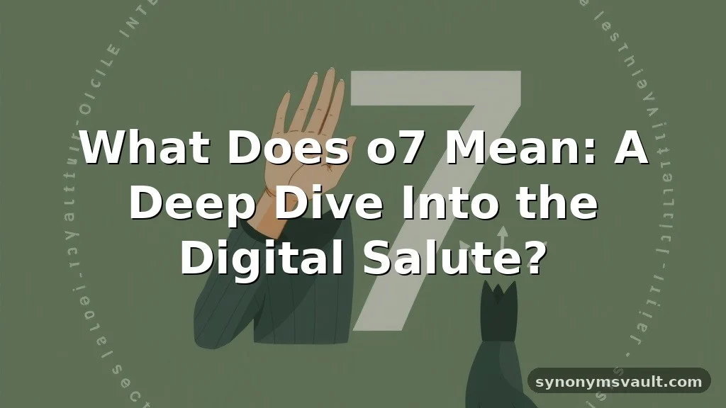 what does o7 mean