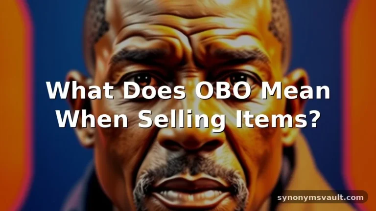 what does obo mean