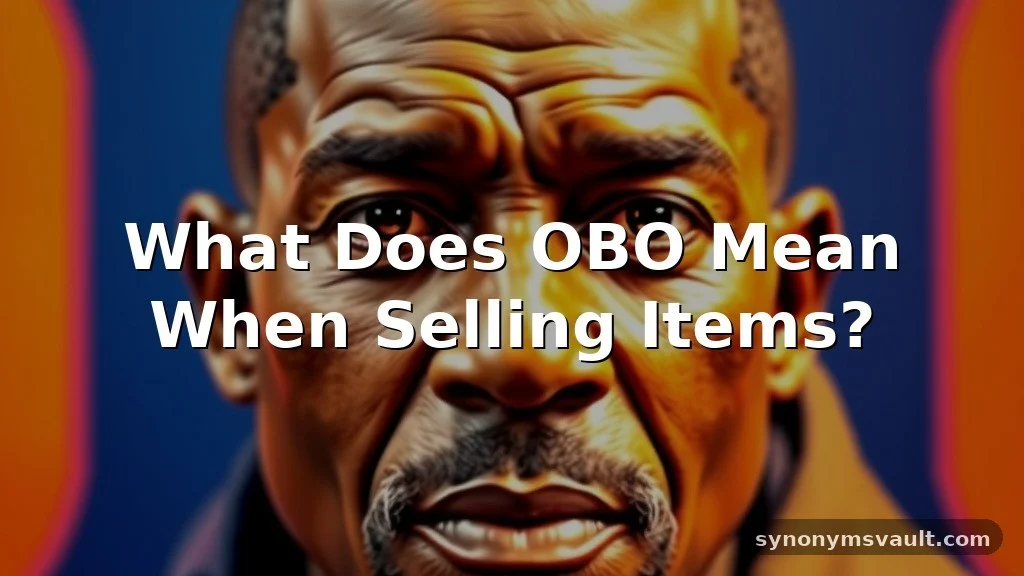 what does obo mean