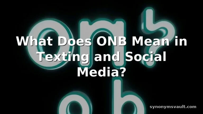 what does onb mean