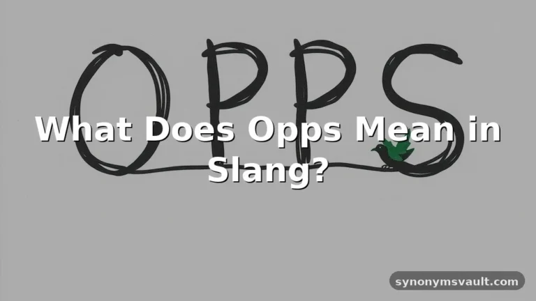 what does opps mean
