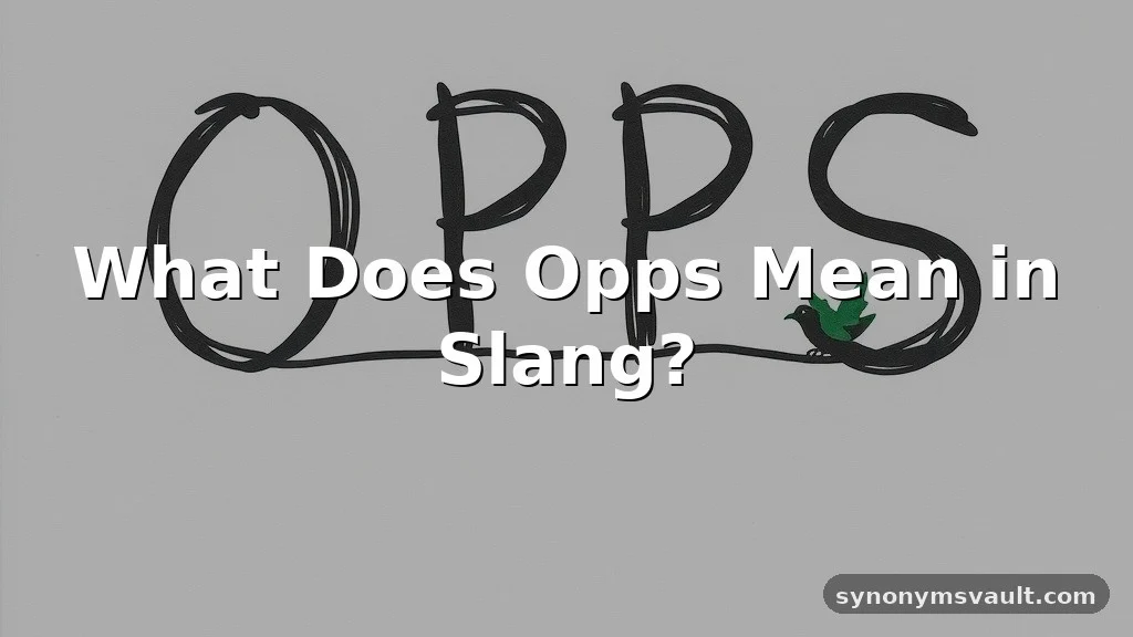 what does opps mean