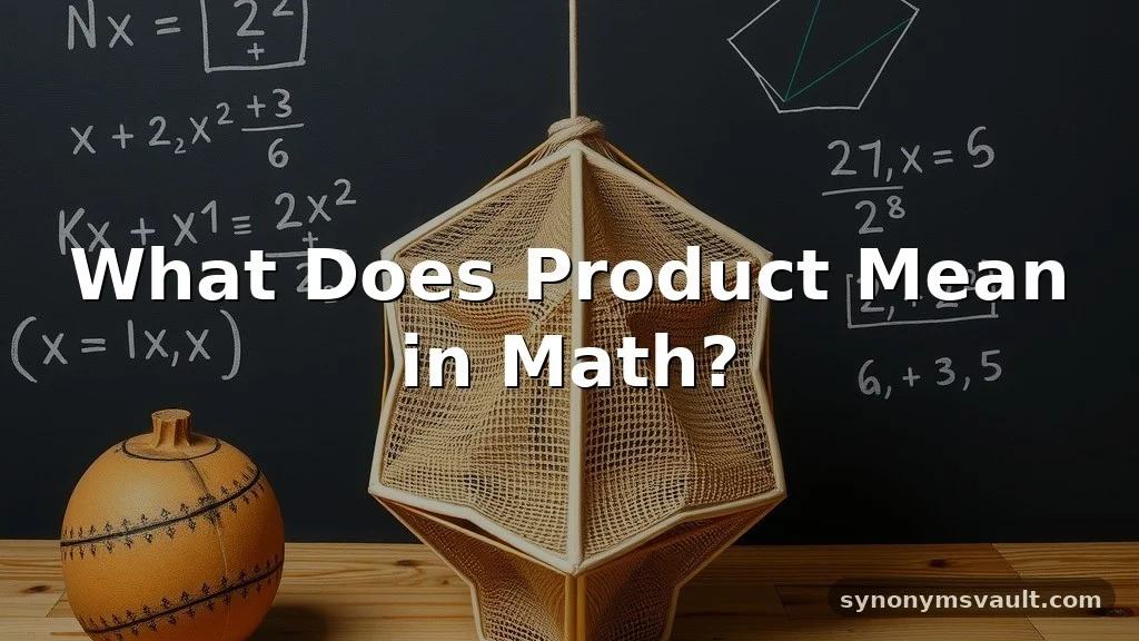 what does product mean in math