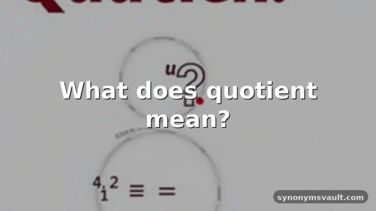 what does quotient mean