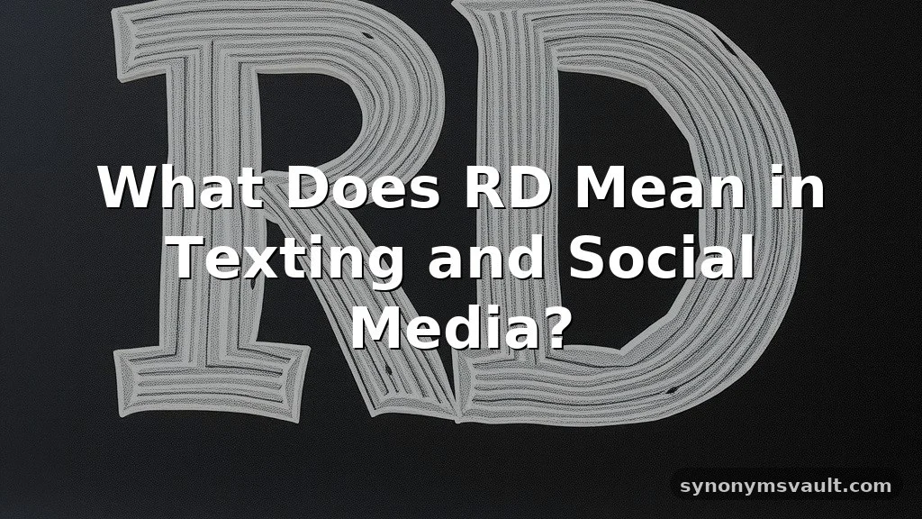 what does rd mean