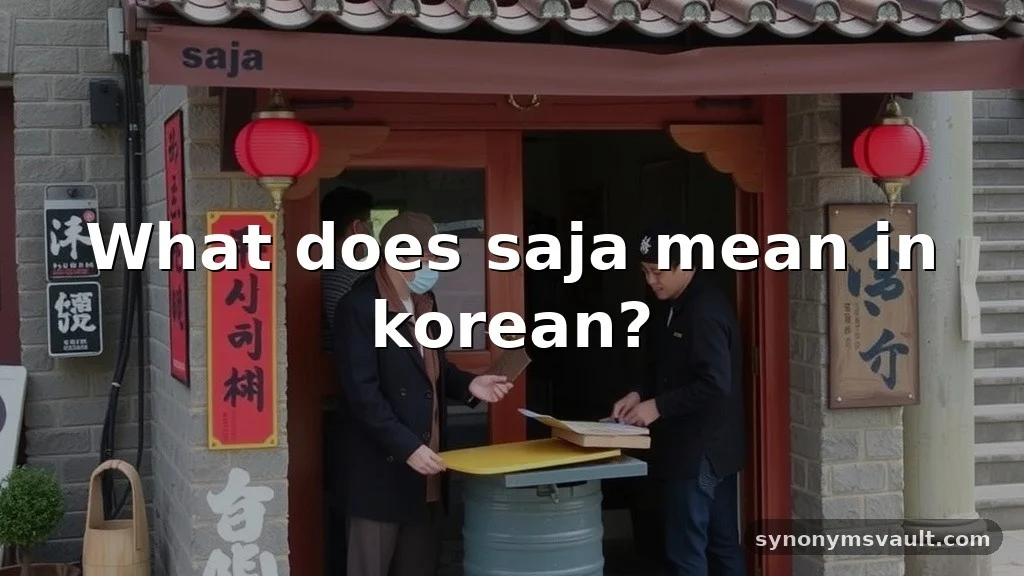 what does saja mean in korean
