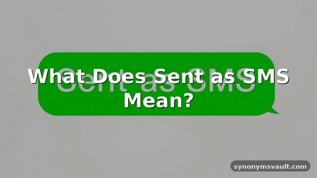 what does sent as sms mean