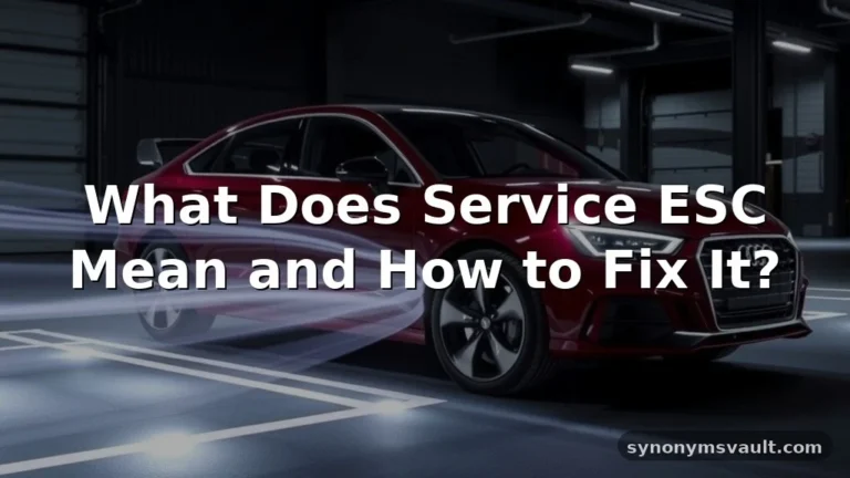 what does service esc mean