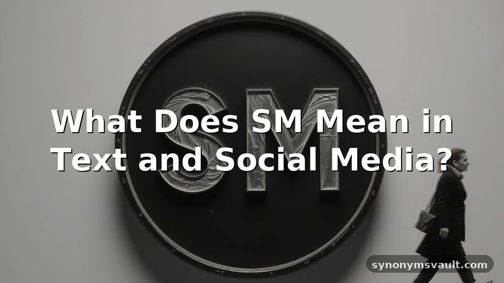 what does sm mean in text