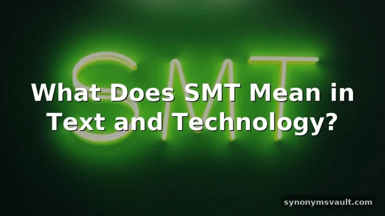 what does smt mean