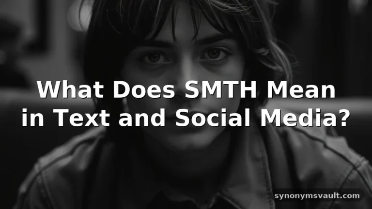 what does smth mean