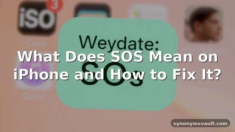 what does sos mean on iphone