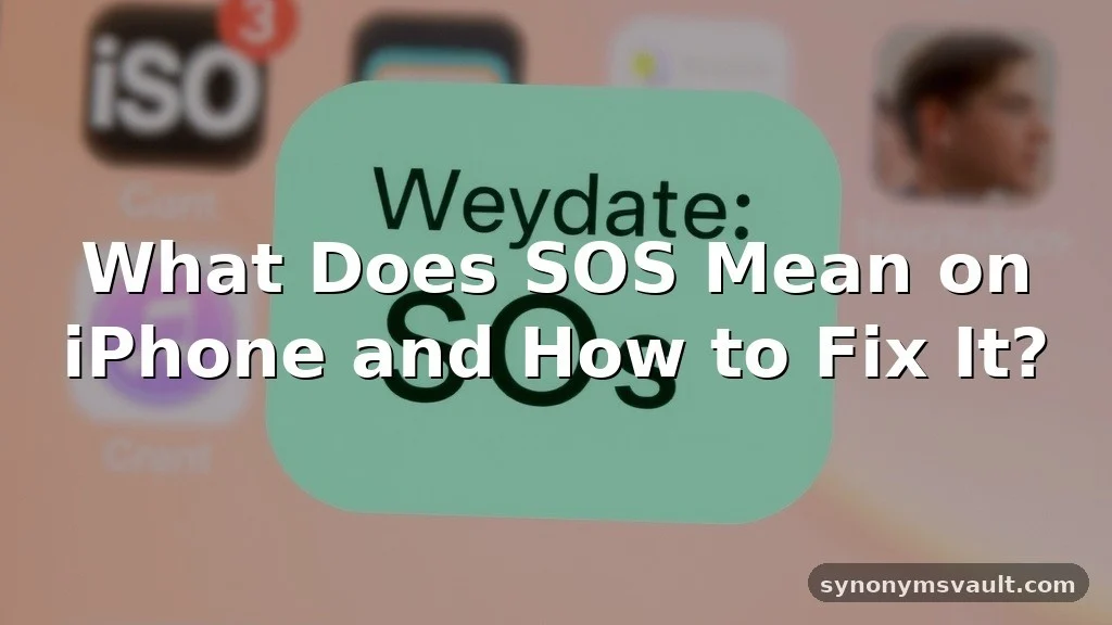 what does sos mean on iphone