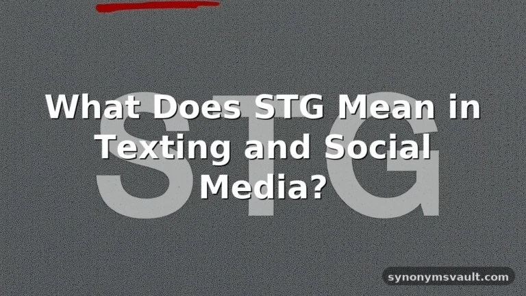 what does stg mean