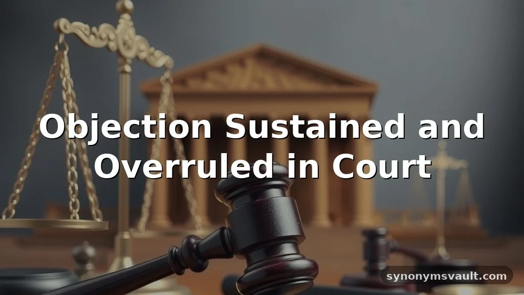 what does sustained mean in court