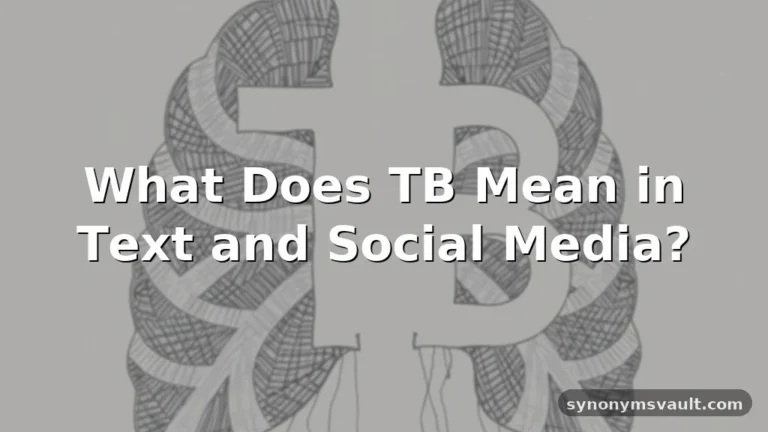 what does tb mean in text