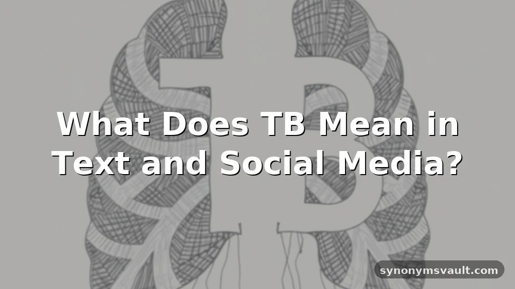 what does tb mean in text