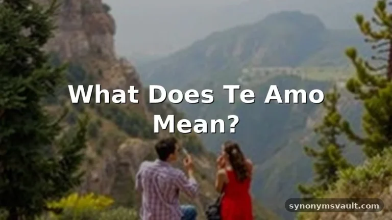 what does te amo mean