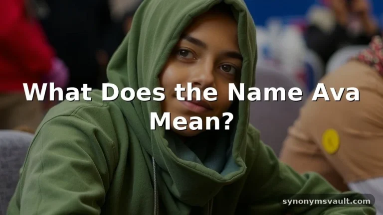 what does the name ava mean