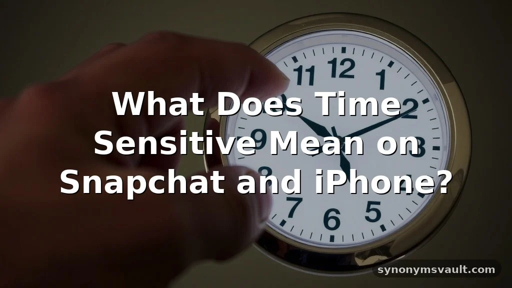 what does time sensitive mean on snapchat