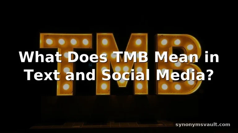 what does tmb mean in text
