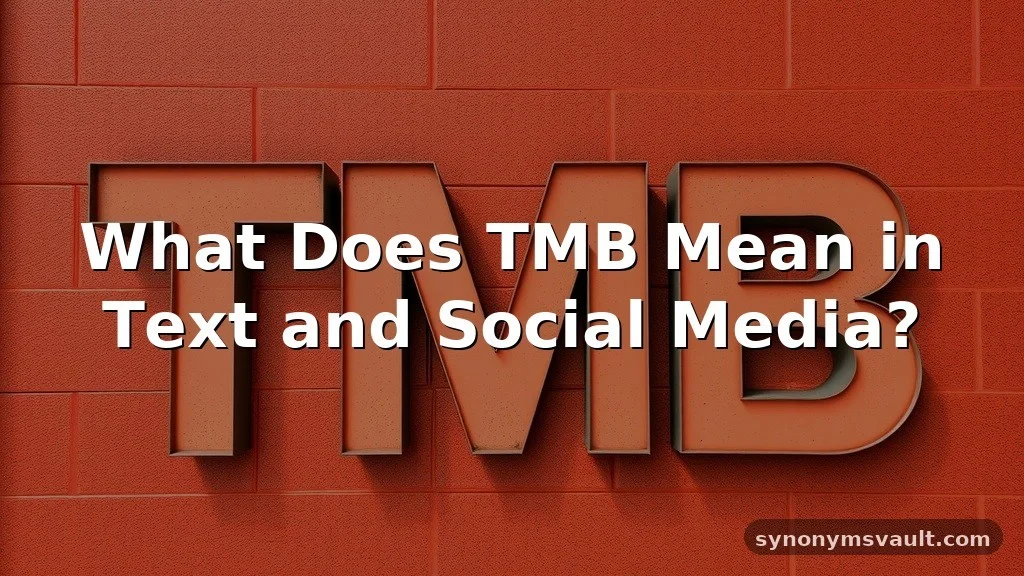 what does tmb mean