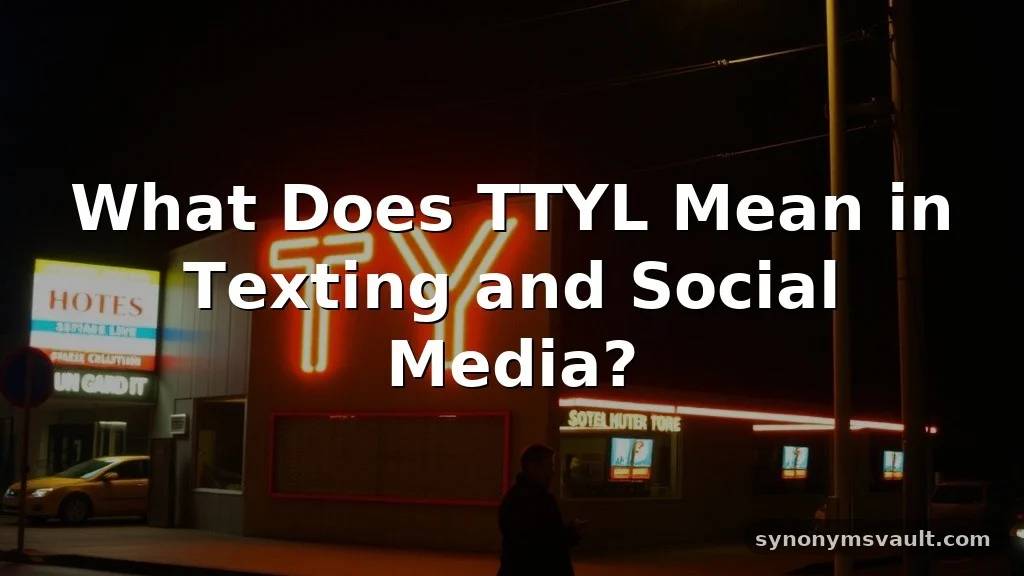 what does ttyl mean in text