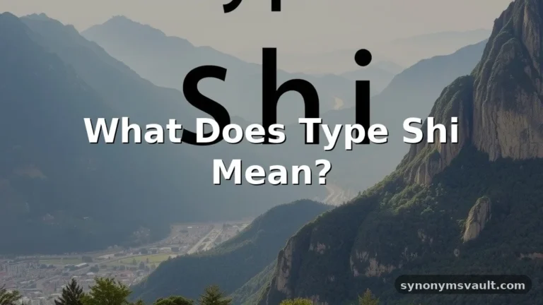 what does type shi mean