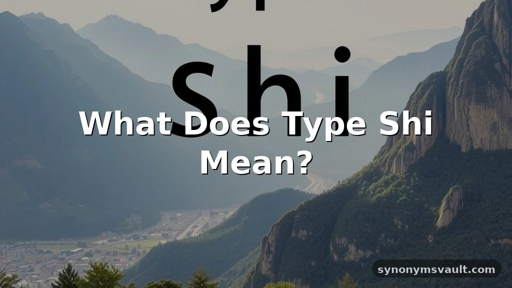 what does type shi mean