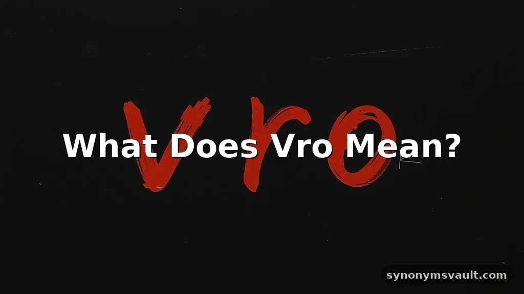 what does vro mean