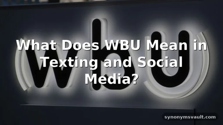 what does wbu mean