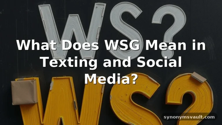 what does wsg mean
