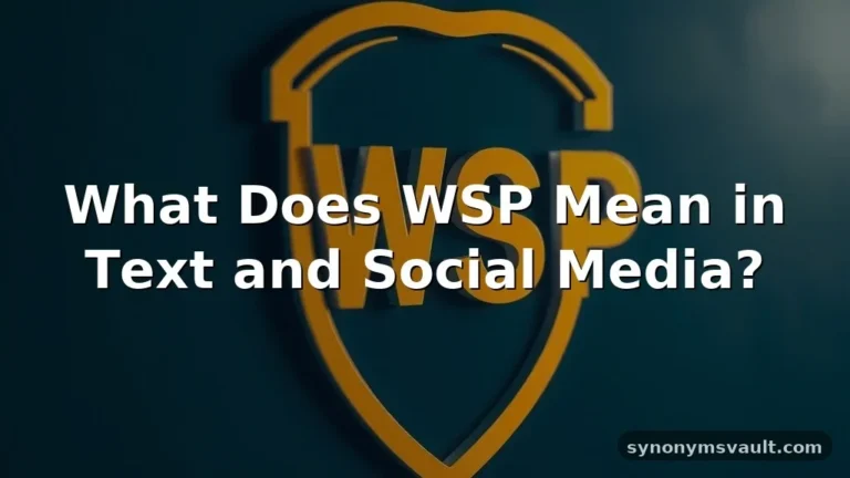 what does wsp mean