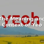 yeoh meaning