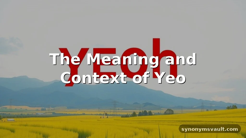 yeoh meaning