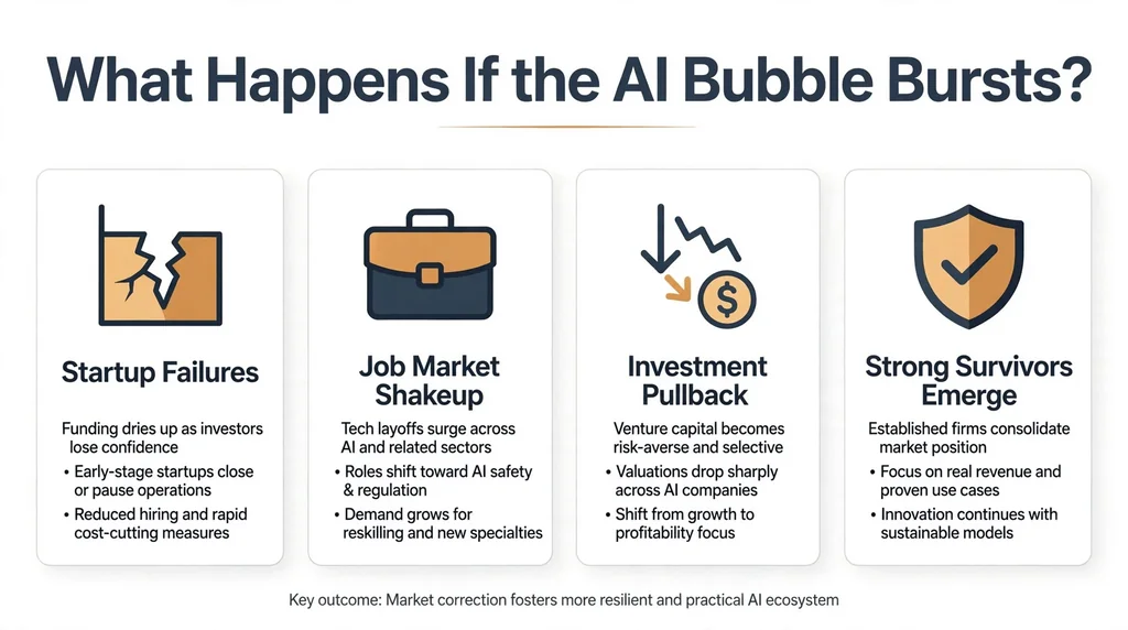 Consequences and scenarios if the AI bubble bursts