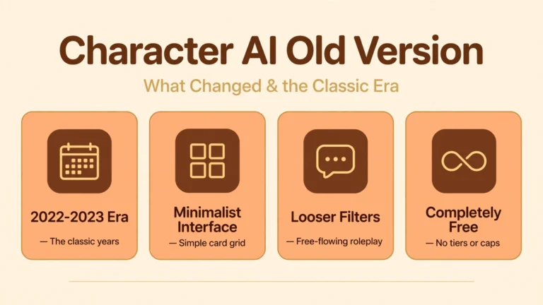 Character AI old version featured infographic