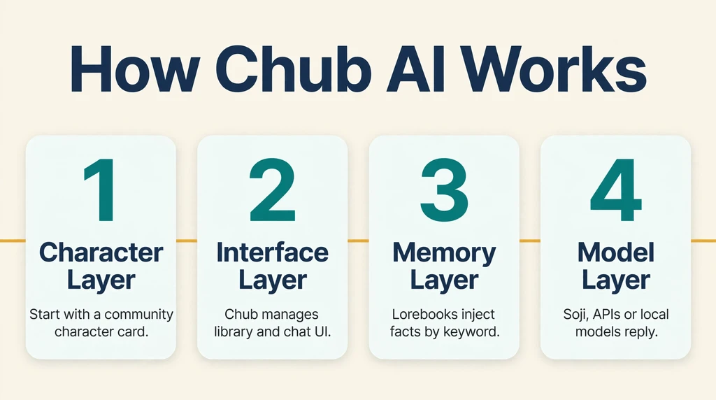 How Chub AI works infographic