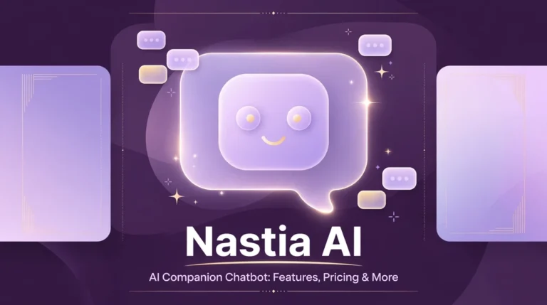 Nastia AI - AI companion chatbot title card with features, pricing and more